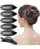 RC Roche 6 pieces hair clip hair clamp French curved for women girls firm support without slides high quality hair medium black medium - 6 pieces black - Buy Online on GoSupps.com