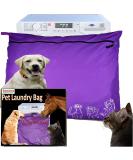 Pet Laundry Bag | Stops Pet Hair Blocking the Washing Machine | Cotton Jumbo Size Wash Bag YKK Zip Ideal For Dog Cat Horse Purple - Buy Online on GoSupps.com