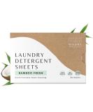 Liquidless Laundry Detergent Sheets - Eco-friendly Bamboo Fresh Scent | 60 Sheets 100% Plastic-free Biodegradable & Hypoallergenic - Buy Online on GoSupps.com