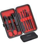 Professional 10-Piece Manicure Set - Stainless Steel Nail Clippers & Tools in Leather Case - Buy Online on GoSupps.com