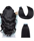 AGMITY Tape in Hair Extensions Human Hair Jet Black 16 inches 20pcs 40g/pack Invisible Straight Seamless Skin Weft Remy Hair Extensions Tape in Human Hair(16 inches #1 Jet Black) 16 inch #1 Jet Black - Buy Online on GoSupps.com