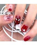 24pcs Halloween Press On Nails - Short Square Fake Nails with Red Spider Designs - Full Cover Acrylic Stick On Nails for Women & Men - Perfect for Parties & Cosplay Manicure - Buy Online on GoSupps.com
