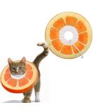 Crazy Bean Postoperative Protective Collar for Cats - Soft Adjustable & Comfortable Kitten Collar in Orange - Buy Online on GoSupps.com