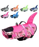 Cit toile Life Jacket for Dogs | Shark Design Lightweight & Safe Swimming Vest | Reflective Handle Pink Camouflage XL for Small Medium & Large Dogs - Buy Online on GoSupps.com