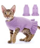 Shop Cute Dog & Cat Sweaters | Knitted Classic Pet Clothing for Small Dogs & Cats | XS Purple Dog Sweater Dress - Buy Online on GoSupps.com