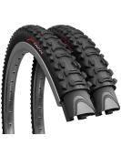 Fincci Pair 26x1.95 Bike Tires for MTB Mountain Hybrid Bicycle - Pack of 2 | Foldable 60 TPI, 50-559 Size - Buy Online on GoSupps.com