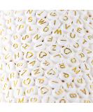 500 Pcs Acrylic Alphabet Letter Beads for Name Bracelets - Gold on White | Jewelry Making Supplies - Buy Online on GoSupps.com