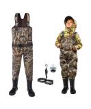 HISEA Kids Chest Waders for Toddler & Children Neoprene Youth Duck Hunting Waders for Kids Boys Girls with Insulated Boots 6/7 Little Kid Next Camo Evo(s) - Brown - Buy Online on GoSupps.com