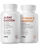 Algae Calcium & Vitamin B Complex Bundle - Essential Nutrients for Health and Wellness - Buy Online on GoSupps.com