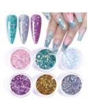 Holographic Acrylic Nail Art Supplies: Glitter Powder Set for Women's 3D Nail Decoration - Buy Online on GoSupps.com