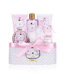 Accentra Princess Kitty Gift Set - 7-Part Shower Set for Girls & Women | Bubble Bath Peeling Shower Gel Body Lotion & More in Strawberry & Vanilla - Perfect Gift Box - Buy Online on GoSupps.com