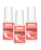 Extra Strong Nail Glue - 3 pcs 7g Brush Bottle for Artificial Nails | Ideal Tip Glue for Nail Design | International Shipping - Buy Online on GoSupps.com