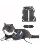 Premium Cat Dishes with Leash - Outbreak-Proof Set with Reflective Harness for Kittens - Gray Small - Buy Online on GoSupps.com
