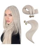 Moresoo U-Tip Bonding Extensions - 1g Real Remy Hair White Blond #60A - 50g 60cm Hot Fusion Extensions - Buy Online on GoSupps.com