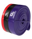 Coresteady Pull Up Bands & Resistance Bands - Rubber Heavy Duty Loop Band for Men & Women - Build Fit Power & Muscle - Training Fitness Assist Pull Ups & Gym Exercise Red / Black / Purple - Buy Online on GoSupps.com