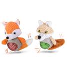 Wookiwuki Squeaky Dog Toy - Fox & Weasel Design | Crumpled Paper for Small & Medium Dogs | International Shipping Available - Buy Online on GoSupps.com