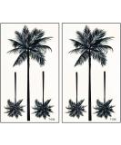 Coconut Palm Beach Tree Mini Tattoos - 2 Sheets | Temporary Tattoo Stickers for Men, Women, and Kids | Waterproof Body Art for Fun Parties - Buy Online on GoSupps.com