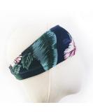 Lins Liliana Outdoor Sports Headband - Elastic Sweatband Hairbands for Jogging Hiking & Cycling - Dark Blue Summer Bandana - Buy Online on GoSupps.com