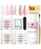 Saviland Acrylic Nail Set - 3 Colors (Pink Nude White) - Professional Acrylic Powder & Brush for Beginners & Experts - International Shipping Available - Buy Online on GoSupps.com
