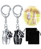 Tudomro 2 Pcs Pet Urns Keychain with Storage Bags - Small Pet Ashes Keepsake for Dog Cat Cremation Jewelry - Buy Online on GoSupps.com