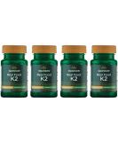 Swanson Maximum Strength Vitamin K2 (Menaquinone-7) 200mcg - 4 Pack | Supports Cardiovascular and Bone Health | Japanese Natto Supplement for Calcium Regulation - Buy Online on GoSupps.com