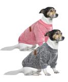 Shop Hualisiji 5XL Dog Sweater for Large Dogs | Warm & Lightweight Pink+Gray Sweatshirt - 2PCs - Buy Online on GoSupps.com
