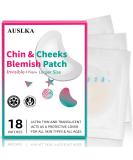 AUSLKA Pimple Patches for Chin & Cheeks - 18 Hydrocolloid Blemish Patches - Buy Online on GoSupps.com