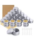 Veuwolm 30 pieces of aluminum cocks travel cream box crucible cream can empty crime with 72 round stickers empty cans with lid for lip balm cosmetics cream samples nail art (silver 15ml) - Buy Online on GoSupps.com