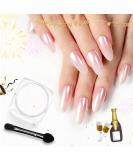 Beetles Gel Polish White Chrome Nail Powder - Mirror Effect Holographic Pigment for Nail Art - 1g Gift for Girls - 2023 Nail Trend DIY Salon - Mermaid Pearl - Buy Online on GoSupps.com