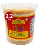 Asian Kitchen Kolhapuri Gur (Jaggery) 1kg - Unrefined Raw Cane Sugar - Gluten Friendly - Vegan - Non-GMO - 1 kg Jar - Buy Online on GoSupps.com