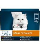 Gourmet Pearl Saucenreal for Adult Cats - Beef Chicken Tuna & Salmon | 12 x 85g Fresh Bags | Premium 1.02kg Pack - Buy Online on GoSupps.com