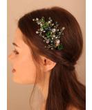 Kercisbeauty Emerald Green Hair Clip - Elegant Wedding Hair Jewelry for Women and Girls - Buy Online on GoSupps.com