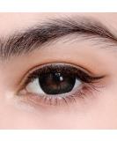 Natural Looking Black Contact Lenses - Strong Coverage Monthly Wear 1 Pair (14.50mm -1.00 Diopters) + Free Lens Container - Buy Online on GoSupps.com