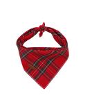 Buy Unique Style Paws Dog Ceal - Washable Cotton Neck Triangle for Small Medium Large Dogs & Cats - Red Grid (1-Pack) - Buy Online on GoSupps.com
