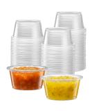 2 oz Clear Disposable Plastic Portion Cups - 200 Count | Small Mini Containers for Jello Shots, Sauce, Slime, Condiments, Medicine, Crafts | Souffle Cups for Portion Control & Meal Prep - Buy Online on GoSupps.com