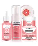 Vitamin C Skin Care Set - 3-in-1 Anti-Aging Gift Set with Cleanser Serum & Cream | Hydrating Hyaluronic Acid Vitamin E & Niacinamide - Buy Online on GoSupps.com