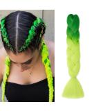 Gairyan Jumbo Braids Extensions Braid Art Hair 1 piece 100g Braiding Hair Hair extensions 60cm ombre Synthetic braids Afro Hair Box crochet braids (dark green & green) 60 cm (1 piece) Dark green & green - Buy Online on GoSupps.com