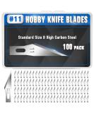 DYISELF 100 PCS SK5 Carbon Steel #11 Exacto Blades Refill Set with Storage Case - Craft Knife Replacement Blades for Hobby, Scrapbooking, Stencil - Buy Online on GoSupps.com