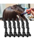 6pcs Black Crocodile Hair Sectioning Clips - Non-Slip Single Prong Hairpins for Salon & Hairdressing - Buy Online on GoSupps.com