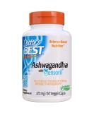 Doctor's Best Ashwagandha with Sensoril 125 mg - 60 Vegan Capsules for Stress Relief & Wellness - Buy Online on GoSupps.com