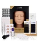 LASHVIEW Eyelash Extension Kit with Mannequin Head - Professional Training Kit for Beginners - Buy Online on GoSupps.com