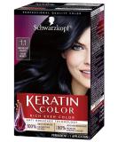 Schwarzkopf Keratin Color 1.1 Midnight Black Hair Color Cream - Permanent Dye - Buy Online on GoSupps.com