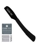 100 BLADES + Facn Professional Standard Japanese Straight Edge Faether Barber Razor - Salon Quality Cut Throat Shavette - Buy Online on GoSupps.com
