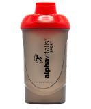 Alphavitalis Protein Shaker 600ml - BPA Free Leak-Proof Perfect for Fitness & Bodybuilding - Black & Red - Buy Internationally - Buy Online on GoSupps.com