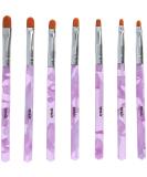 99nails Gel Brush Set - 7 Pink Handle Acrylic Nail Art Brushes for Gel Nail Design & UV Gel Modeling - Buy Online on GoSupps.com