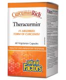 Natural Factors CurcuminRich Theracurmin - 60 Vegetarian Capsules for Advanced Curcumin Absorption - Buy Online on GoSupps.com
