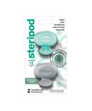 Steripod Clip-On Toothbrush Protector with Peppermint Essential Oils, Keeps Toothbrush Fresh and Clean, Fits Most Manual and Electric Toothbrushes, 2 Count Teal,grey Essentail Oil - Peppermint - Buy Online on GoSupps.com