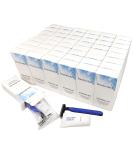 Bulk Disposable Razors Kit - Twin Blade Razors & Shaving Cream for Hotels Airbnb Camping & Travel | 102 Individually Wrapped Toiletries - Buy Online on GoSupps.com
