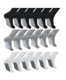 Diamond Star Anti Skid Non Slip Gripper Socks 6 Pack Grey - Size 10-13 - Diabetic & Hospital Crew Socks for Men and Women - Buy Online on GoSupps.com