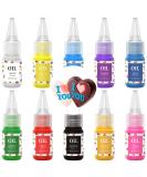 10 Color Oil Based Food Coloring for Chocolate & Candy Melts - Cake Decorating, Baking & Fondant - .35 Fl. Oz Bottles - Buy Online on GoSupps.com